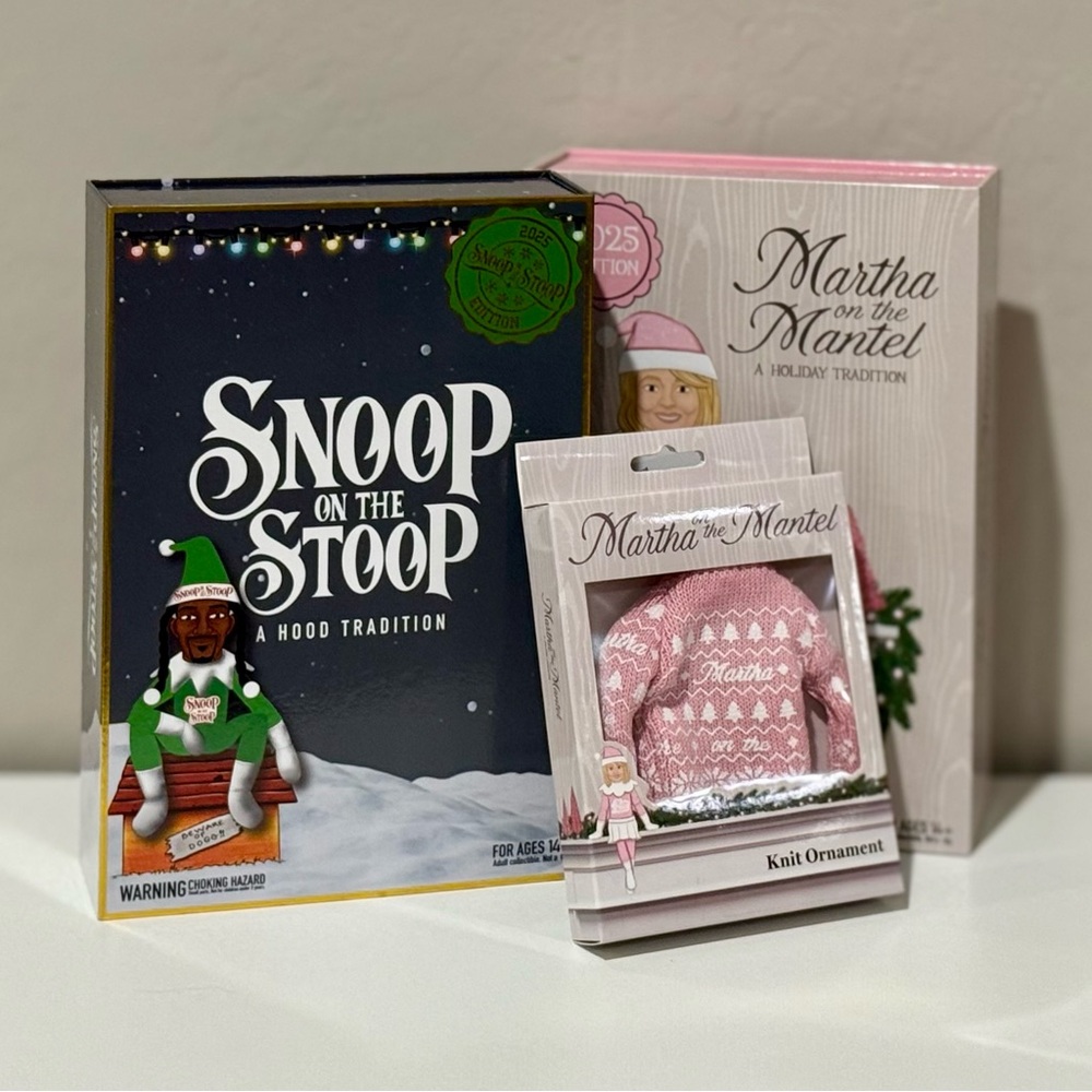 Snoop on the Stoop & Martha Stewart on the Mantle 2025 Christmas Decoration New!